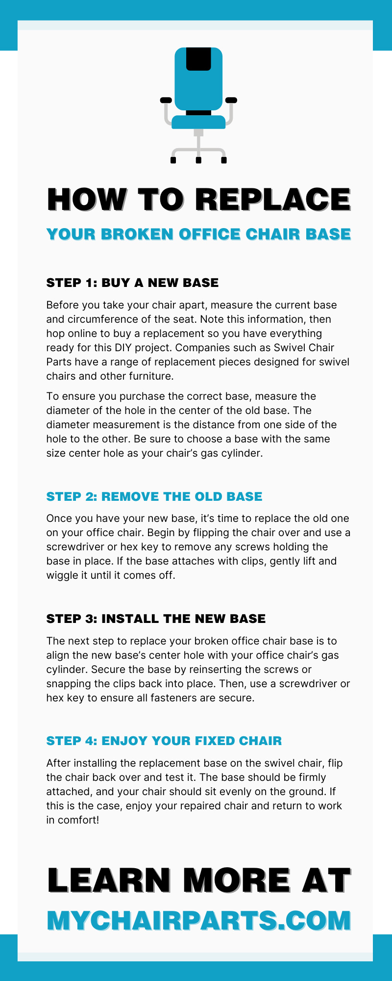 How To Replace Your Broken Office Chair Base
