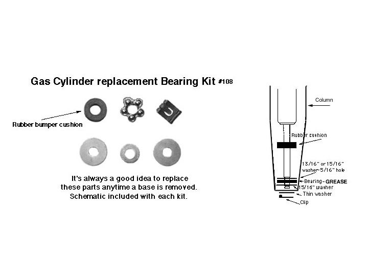 thumbnail image 2 of 10-Pack Gas Cylinder Bearing Replacement Hardware Kits – Bulk, Unbranded 2 of 6
