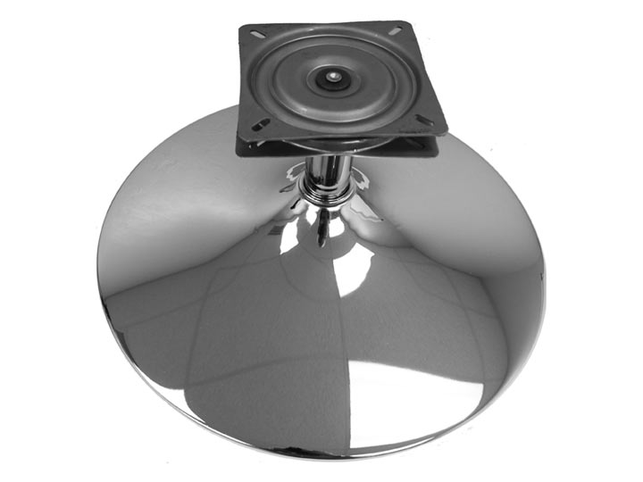 Round Base Polished Chrome and Swivel