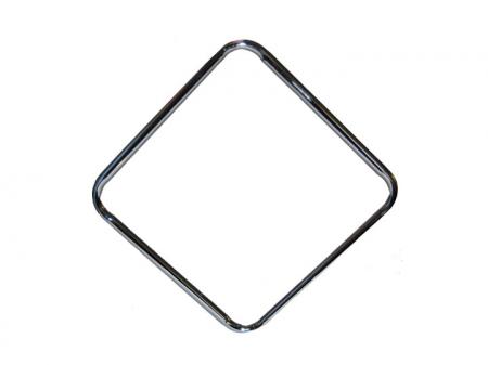 Square Metal Bar Stool Ring Chrome 15 1/2