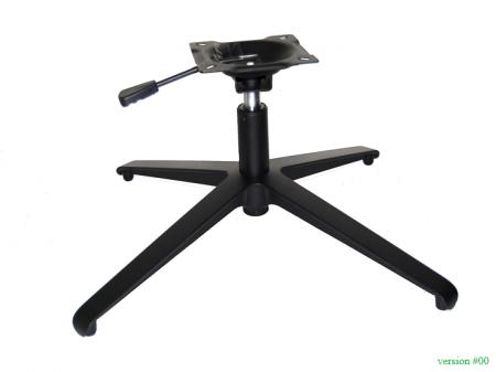 Mid-Century Modern Black Metal Swivel Chair Base - 360 Degree Rotation, 29